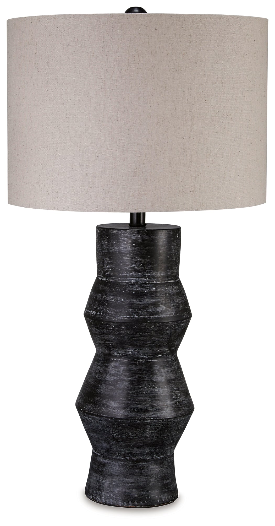 Side view of Kerbert table lamp highlighting shade detail