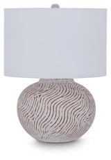 Vien Distressed White Table Lamp view 2