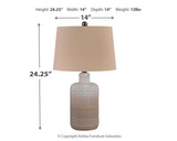 Marnina Taupe Table Lamp (Set Of 2) - Ella Furniture