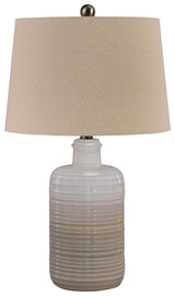 Marnina Taupe Table Lamp (Set Of 2) - Ella Furniture