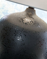 Ladstow Table Lamp black glaze finish detail