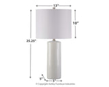 Steuben table lamp dimensions illustration