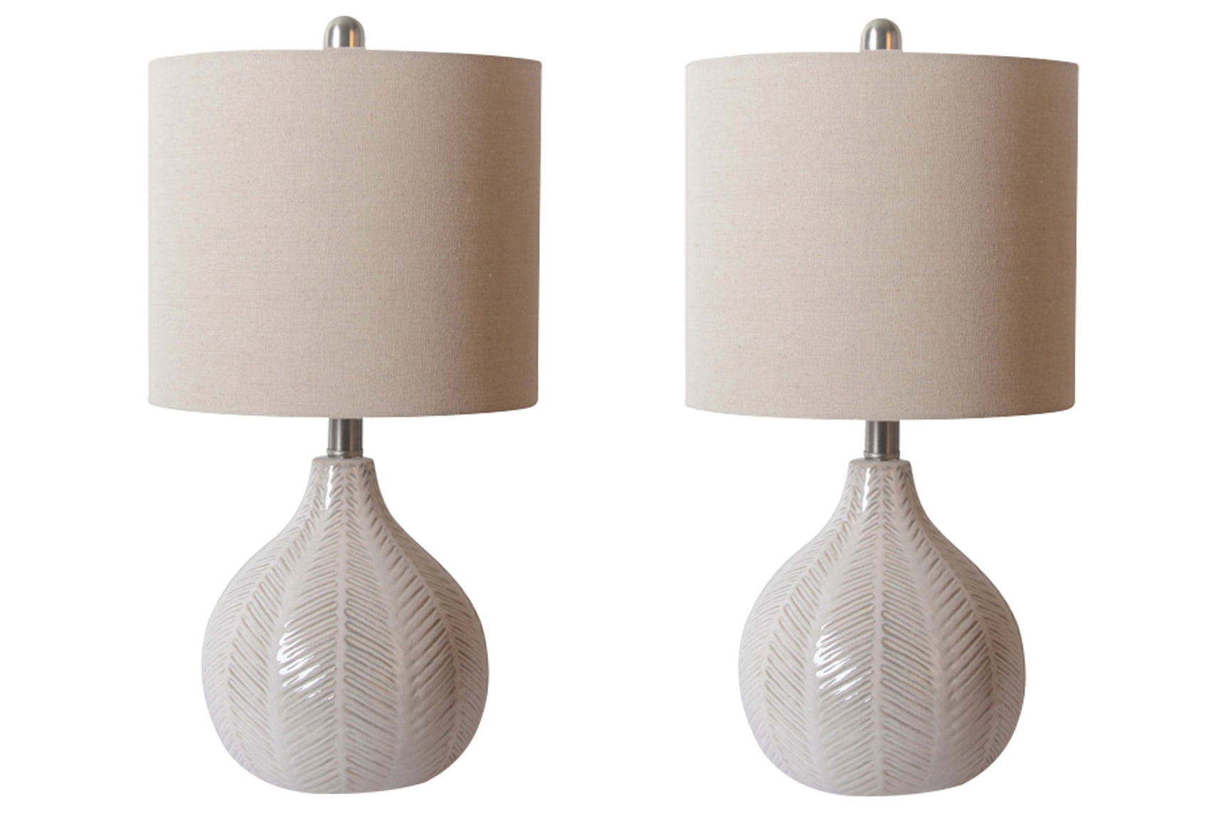 Rainermen off-white ceramic table lamp side detail