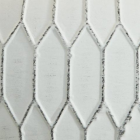 Close detail of Wardmont lamp antiqued white ceramic finish