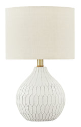 Wardmont White Ceramic Table Lamp close-up