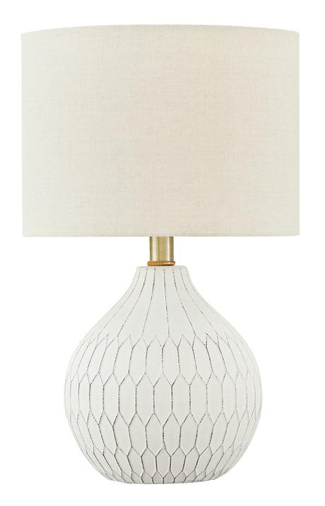Wardmont White Ceramic Table Lamp close-up