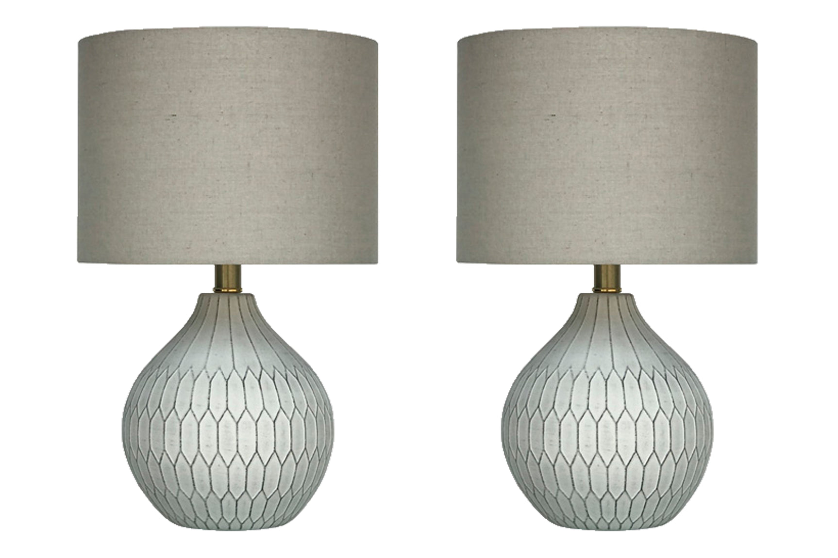 Wardmont White Table Lamp side angle