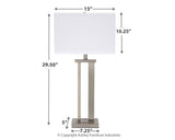 Dimensional diagram of Aniela table lamp