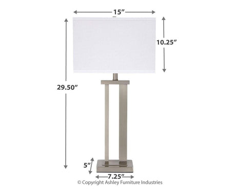 Dimensional diagram of Aniela table lamp