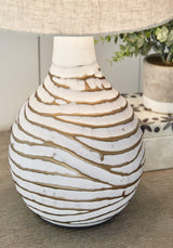 Close-up of Aleela Table Lamp base and shade texture