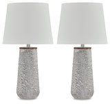 Chaston Table Lamp side view showing textured base