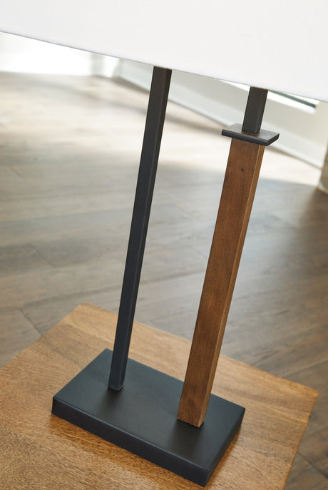 Side angle of Voslen table lamp