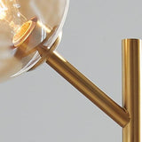 Detailed view of Abanson amber gold finish and switch