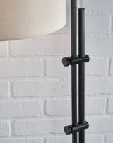 Baronvale black floor lamp base and on/off switch detail