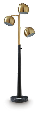 Sorcha Gold Finish/Black Floor Lamp view 2