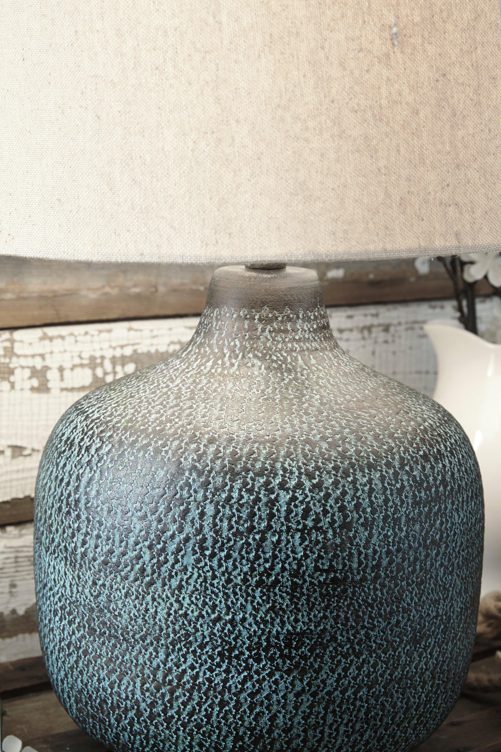 Malthace Table Lamp detail showing 3-way switch on cord