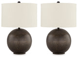 Close-up of Hambell lamp black and gold finish