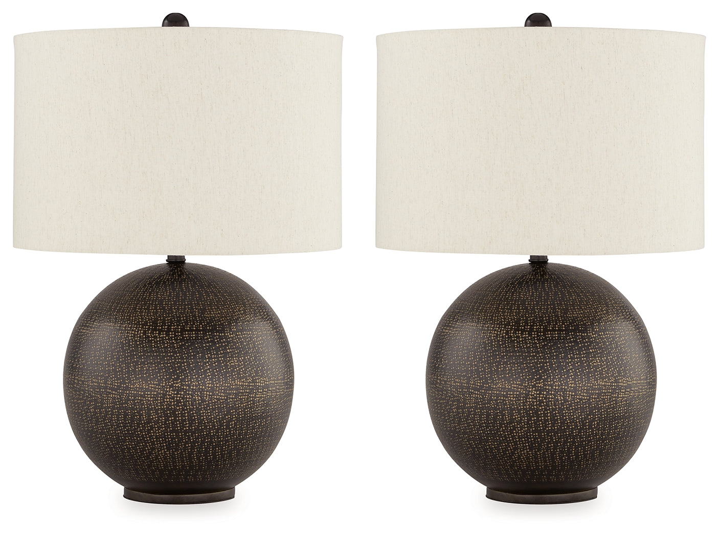Close-up of Hambell lamp black and gold finish