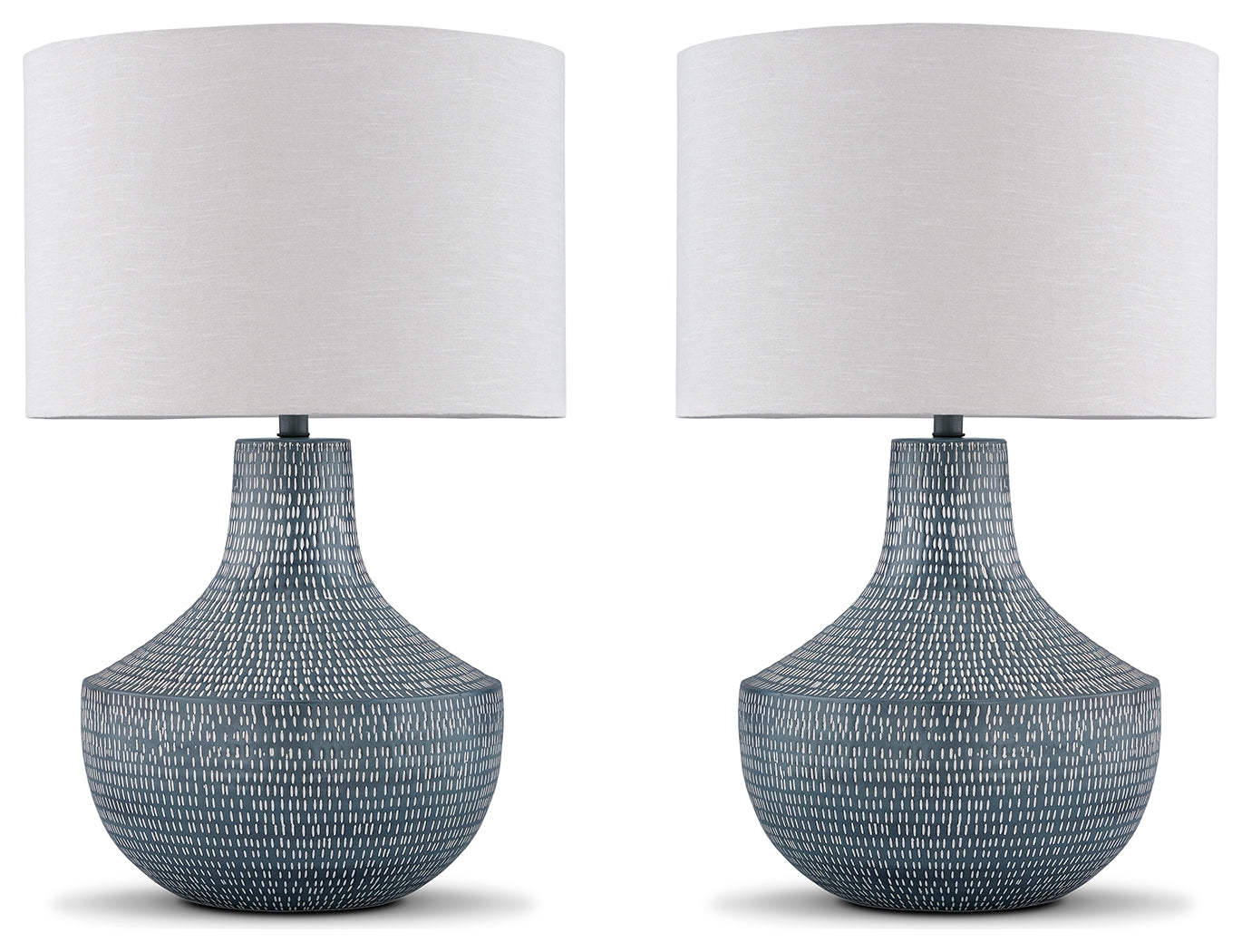 Close-up of off-white fabric lamp shade