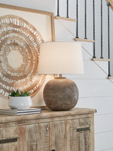 Neavesboro Antique Brown White Table Lamp