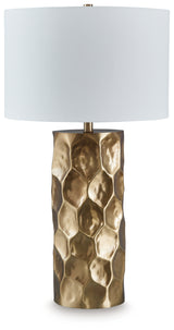 Marshawn Table Lamp side view showing shade detail