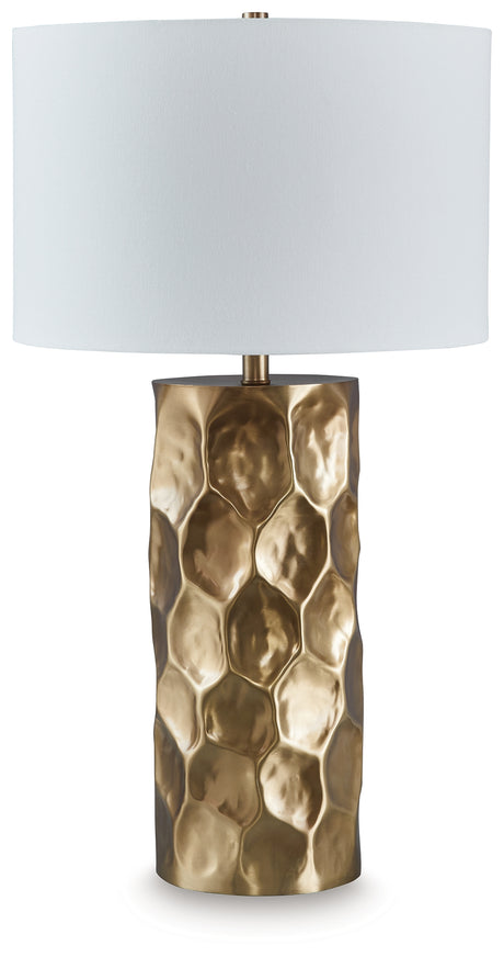 Marshawn Table Lamp side view showing shade detail