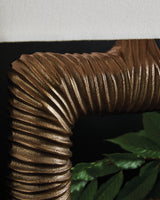 Close-up of fabric shade texture on Garronby lamp