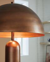 Close-up of Wendfield floor lamp dome shade