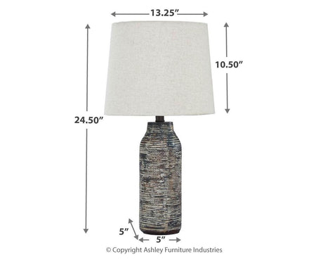 Mahima Table Lamp dimensions diagram