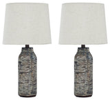 Mahima Table Lamp side angled view showing base and shade