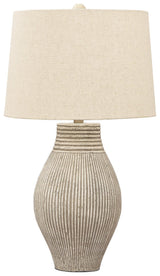 Layal Black Table Lamp side angle showing geometric base