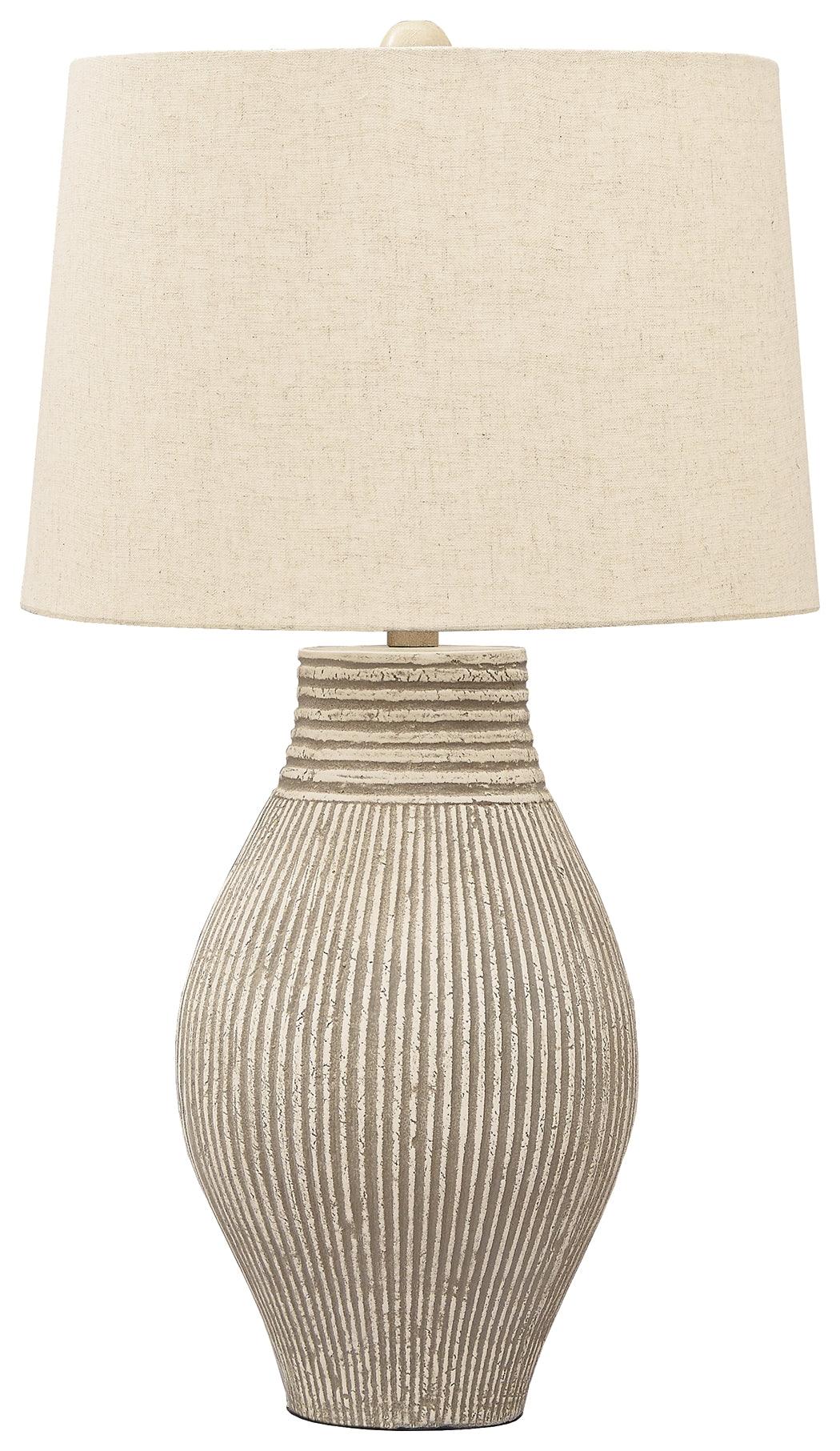 Layal Black Table Lamp side angle showing geometric base