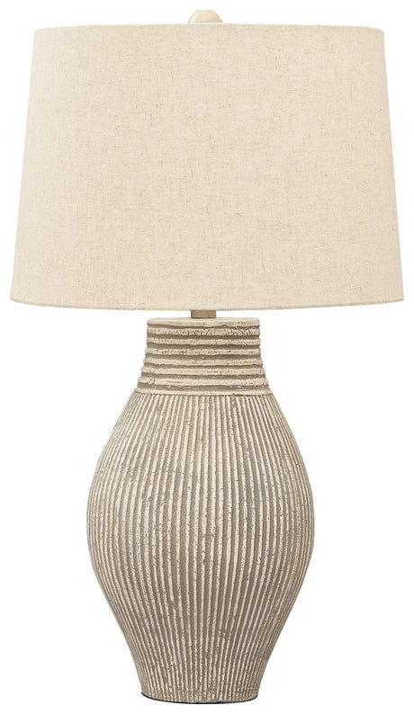 Layal Black Table Lamp side angle showing geometric base