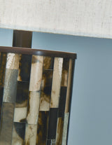 Close-up of mosaic resin base finish on Ellford table lamp
