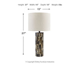 Ellford table lamp mosaic pattern detail