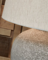 Close-up of lamp base texture