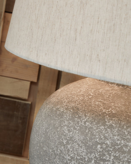 Close-up of lamp base texture