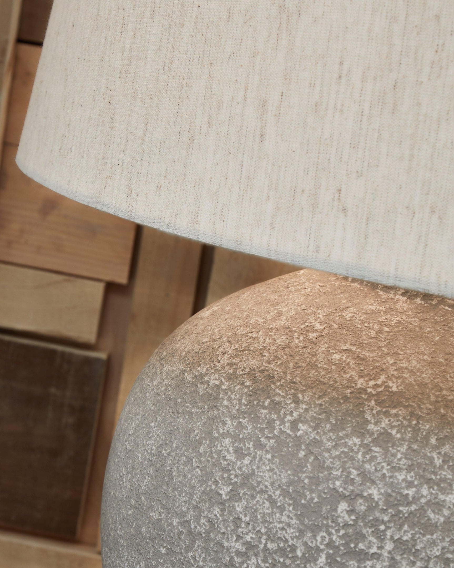 Side detail of base texture on Dreward lamp