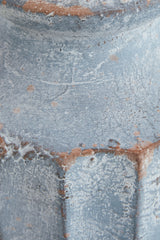 Finish detail of antique blue terra cotta lamp