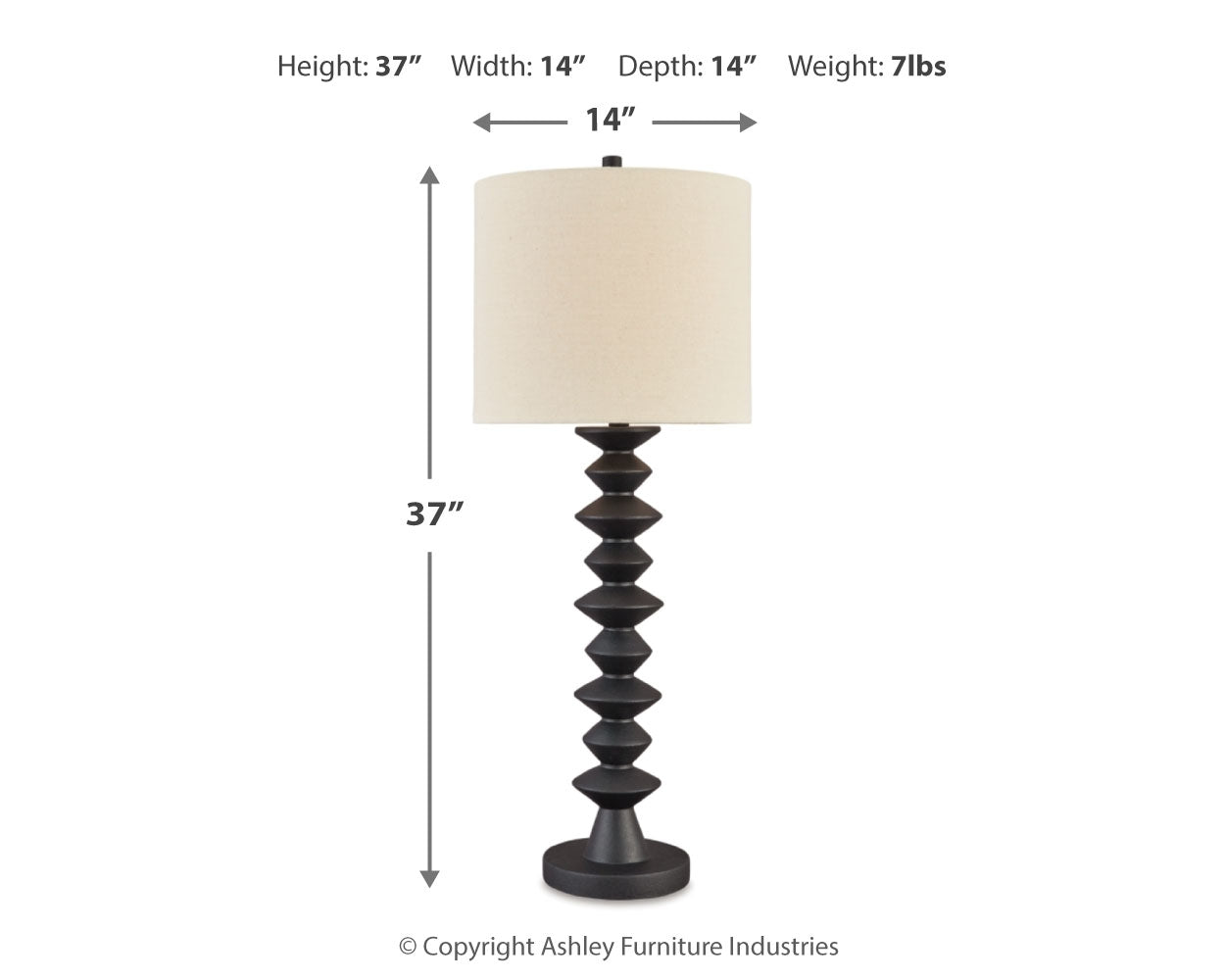 Luanndon lamp set on console table