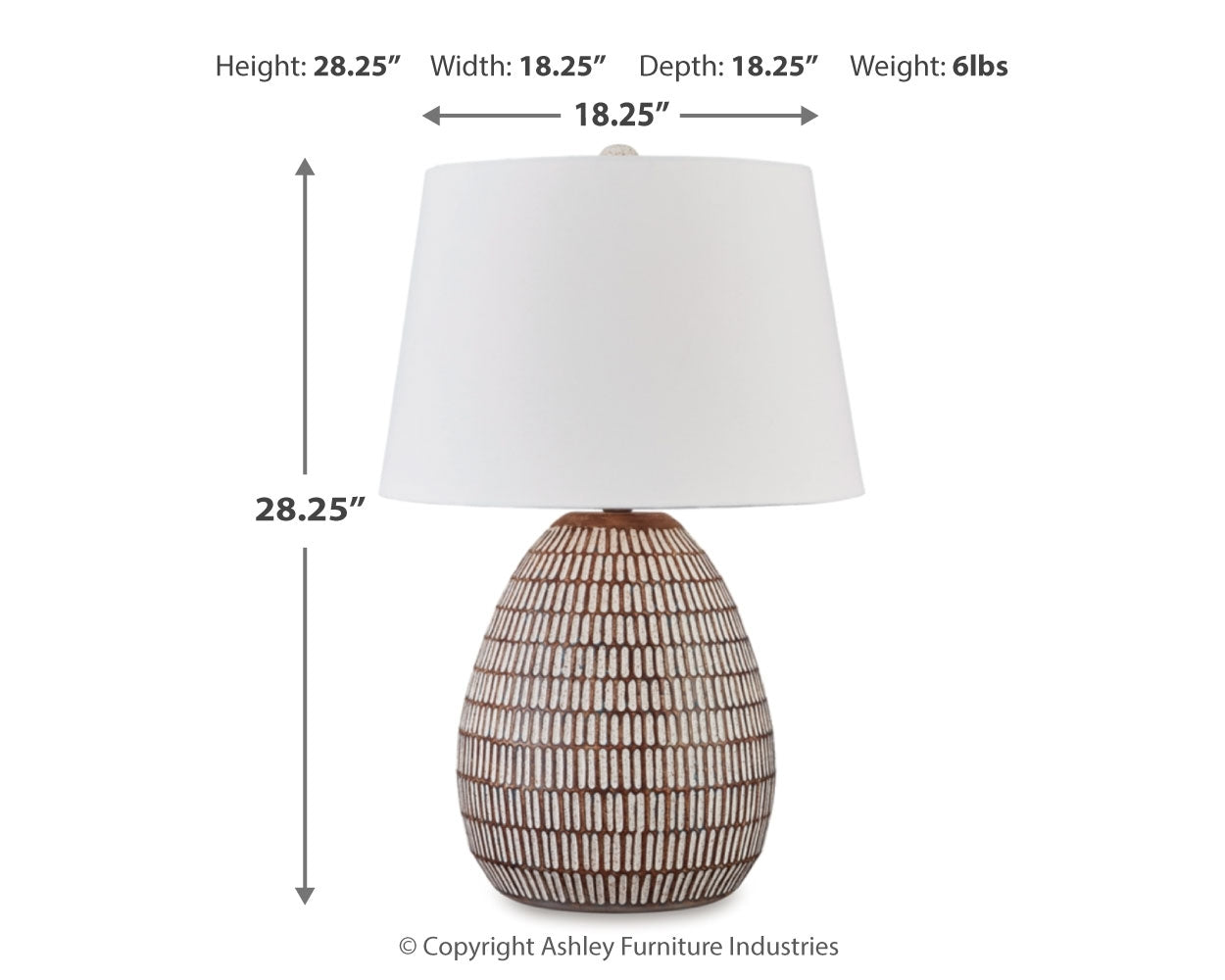 Detail of metal base texture on Darrich lamp