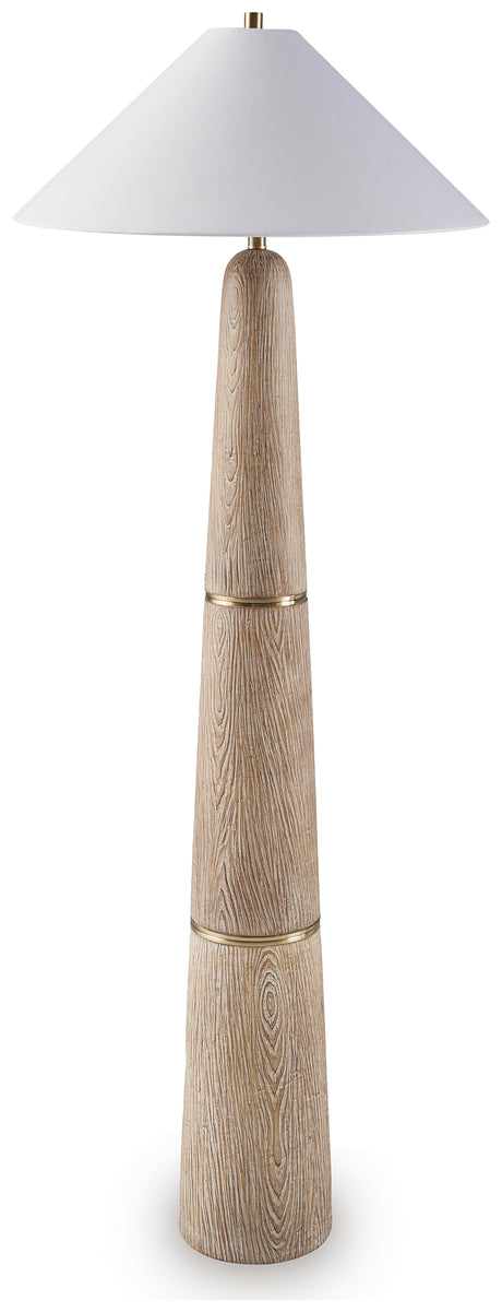 Gasparleigh floor lamp close-up details of base and shade