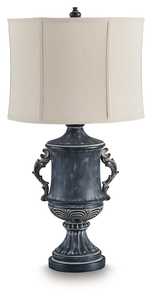 Morvanford Antique Black Table Lamp side detail