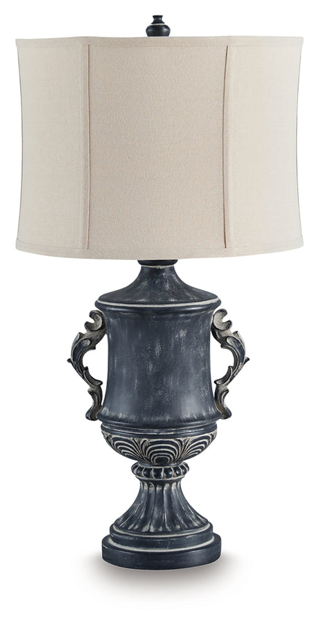 Morvanford Antique Black Table Lamp side detail