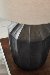 Close-up detail of Jilton Table Lamp base texture