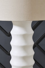 Veraleigh Floor Lamp fabric shade texture detail