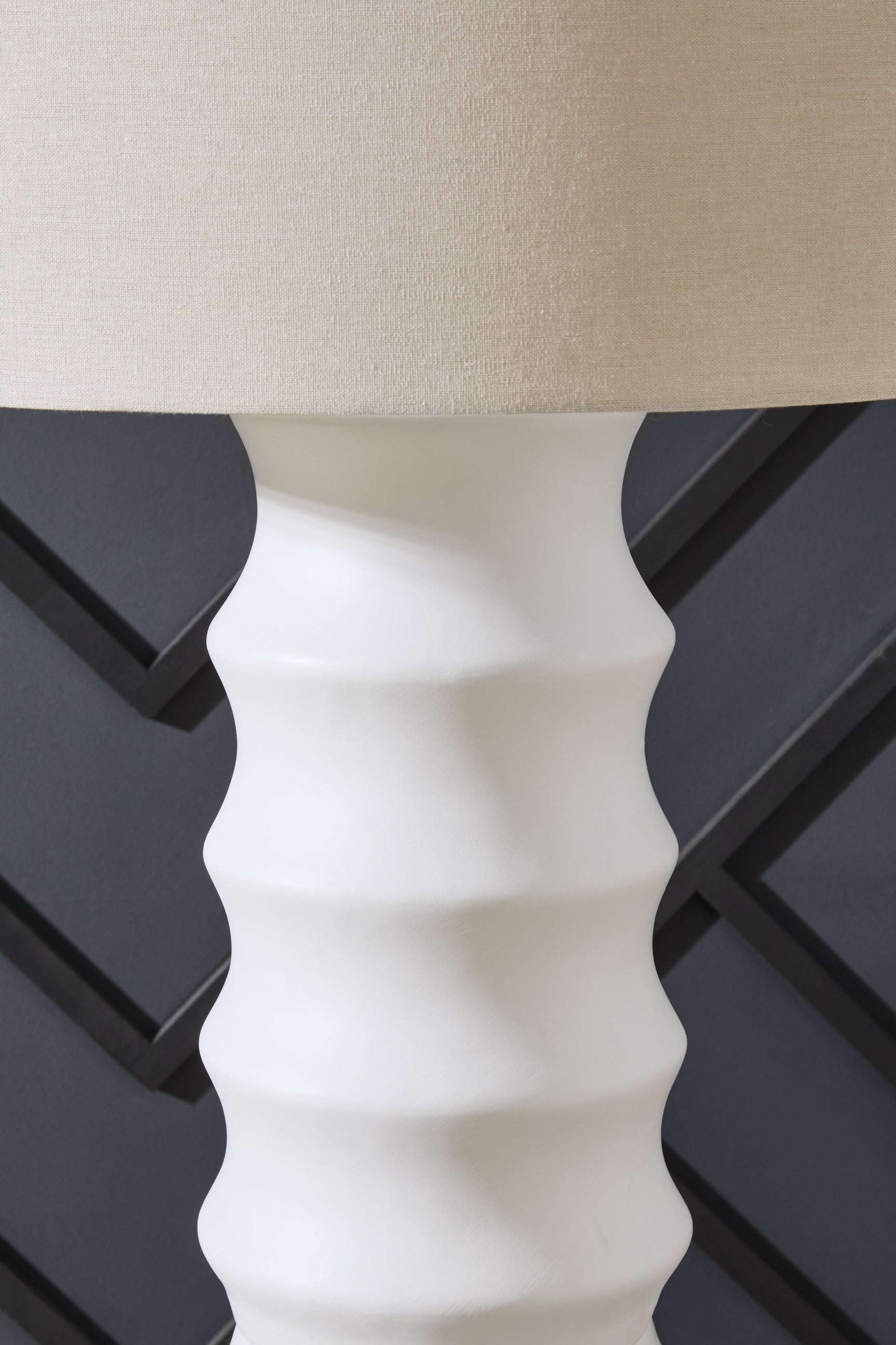 Veraleigh Floor Lamp fabric shade texture detail