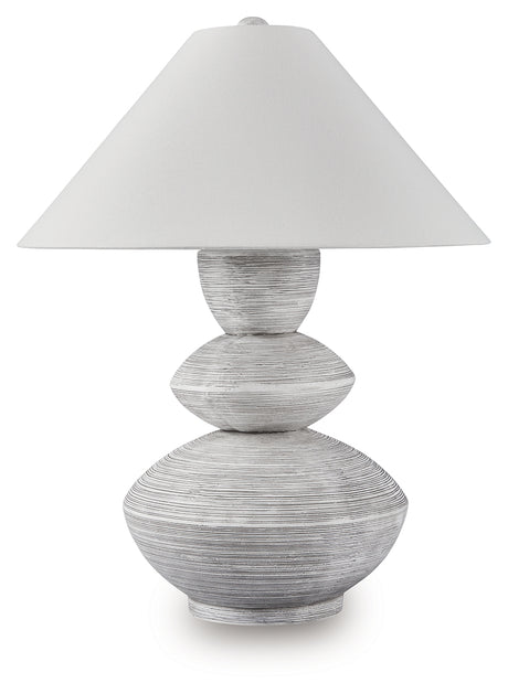Brickdon table lamp base close up