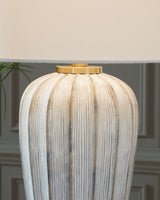 Close-up detail of Lanwell lamp base texture