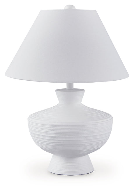 Close-up of Harelwood Lamp polyresin base